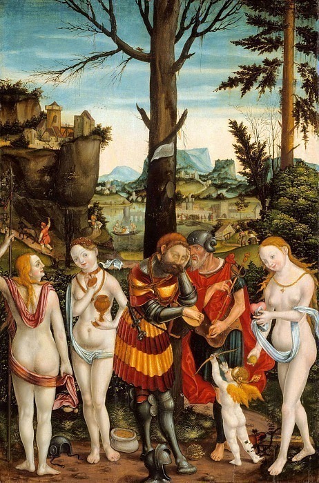 Монограммист П.Г. (Германия, деятельность ок. 1525-50) – Сон о Париже. Неизвестные художники
