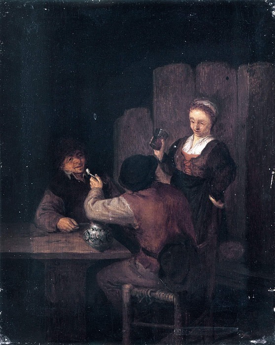 Tavern scene with figures. Unknown painters