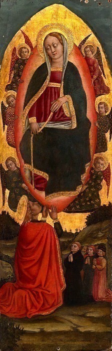 The Assumption of the Virgin with Saints from an Augustinian altarpiece. Unknown painters