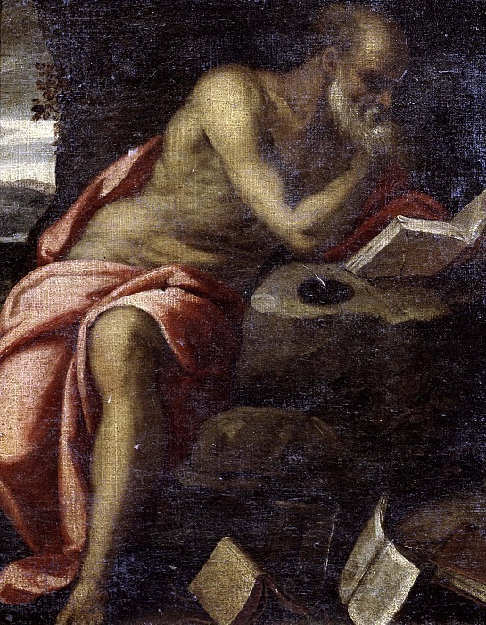 Saint Jerome reading. Unknown painters