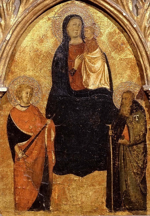 Madonna and Child between Saints Martino and Antonio Abbot. Unknown painters