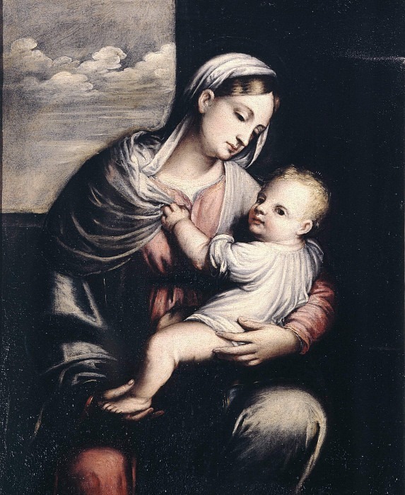 Madonna and Child (copy by Moretto). Unknown painters