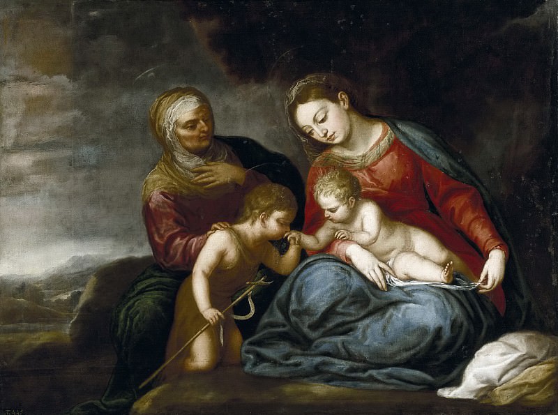 Bocanegra, Pedro Atanasio -- La Virgen y el Niño con Santa Isabel y San Juan. Part 2 Prado Museum