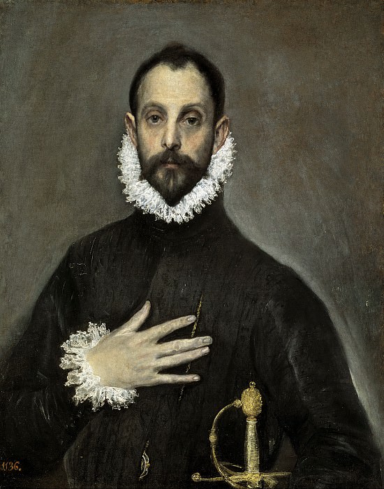 El Greco -- El caballero de la mano en el pecho. Part 2 Prado Museum