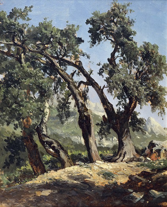 Haes, Carlos de -- Grupo de robles (Picos de Europa). Part 2 Prado Museum