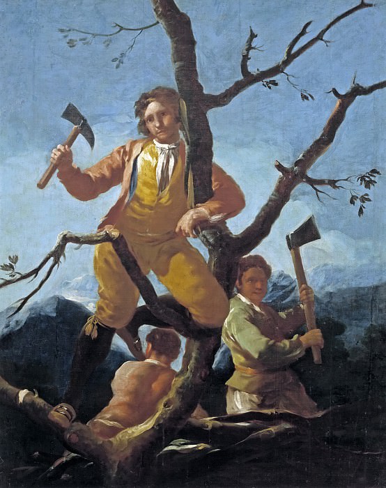 Goya y Lucientes, Francisco de -- Los leñadores. Part 2 Prado Museum