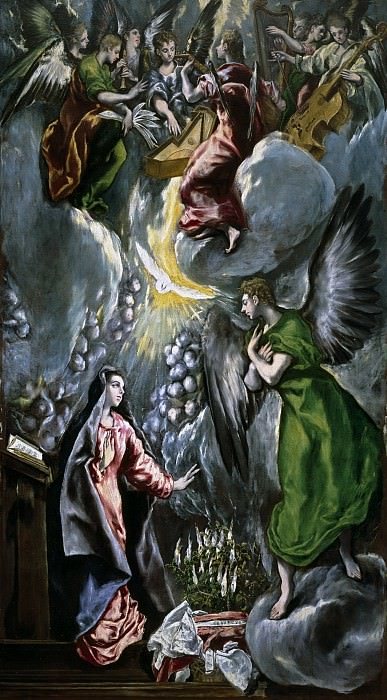 El Greco -- La Anunciación. Part 2 Prado Museum
