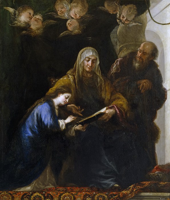 Carreño de Miranda, Juan -- Santa Ana enseñando a leer a la Virgen. Part 2 Prado Museum