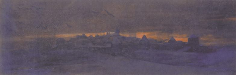 Sunset over convent. Roerich N.K. (Part 1)