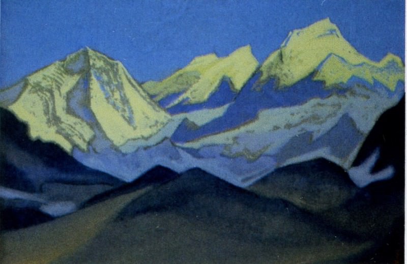 Himalayas # 55 Shining snow ridge. Roerich N.K. (Part 6)