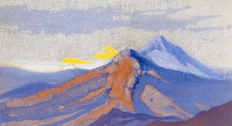 The Himalayas # 87 Morning Colors. Roerich N.K. (Part 6)