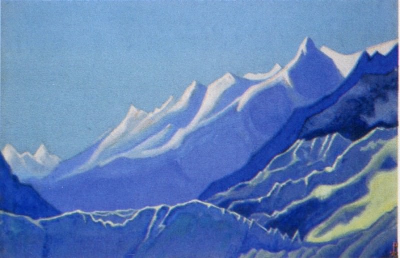 Himalayas # 113 Dawn in the mountains. Roerich N.K. (Part 6)