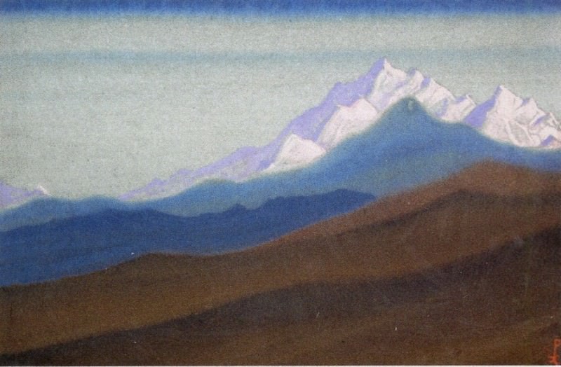 Himalayas # 48 mountain range at sunrise. Roerich N.K. (Part 6)