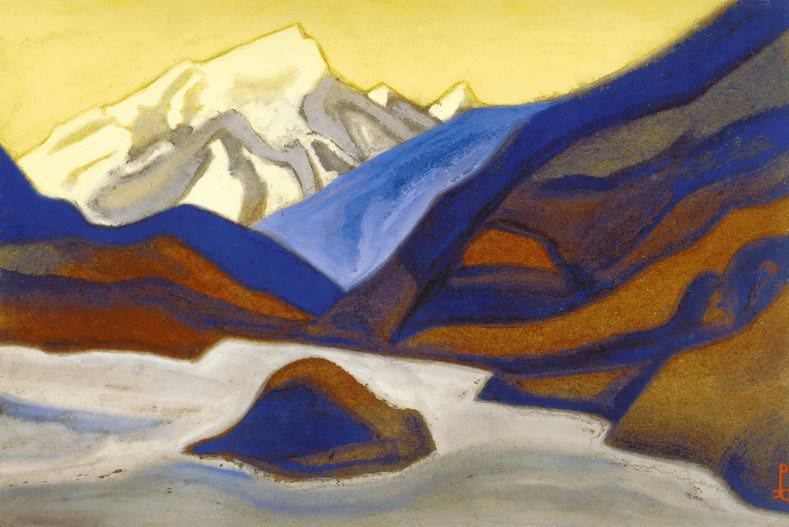 Himalayas # 45 Ancient glacier stones. Roerich N.K. (Part 6)