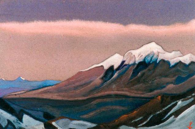 The Himalayas # 155 Evening Light. Roerich N.K. (Part 6)