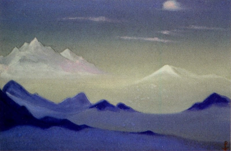 The Himalayas # 28 The fog in the mountains. Nanda-Davie. Roerich N.K. (Part 6)