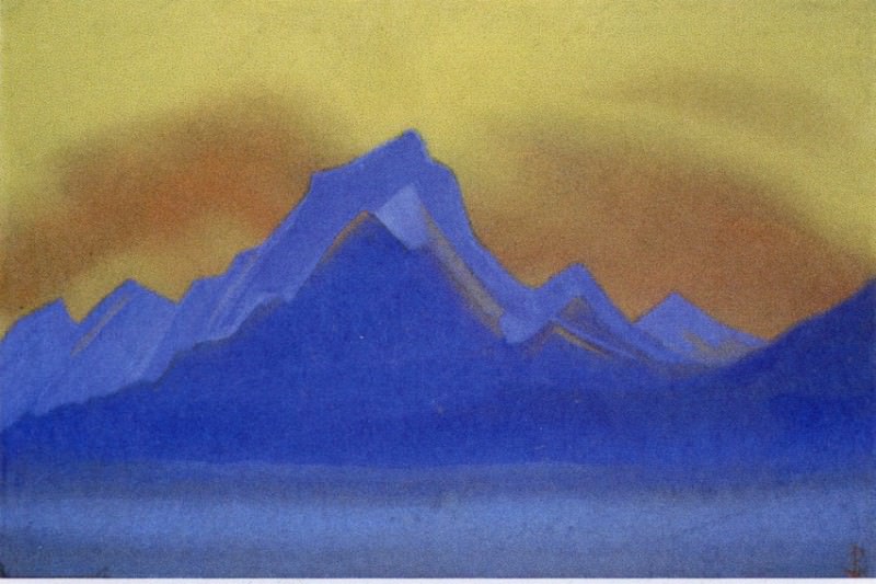 The Himalayas # 106 Blue Mountain. Roerich N.K. (Part 6)