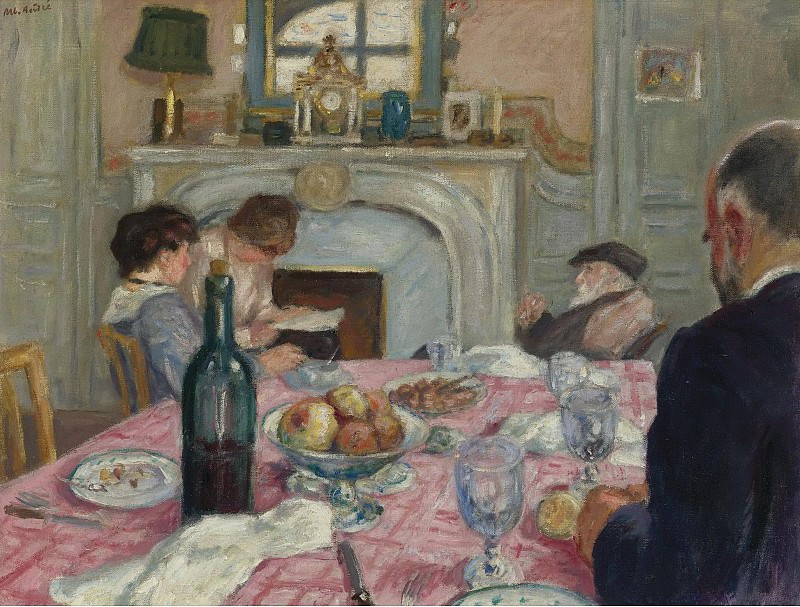 Albert Andre - After Breakfast in Renoirs House, 1917. Картины с аукционов Sotheby’s