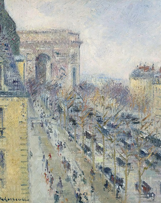 Gustave Loiseau - The Triumph Arch and Friedland Avenue, 1930-31. Картины с аукционов Sotheby’s