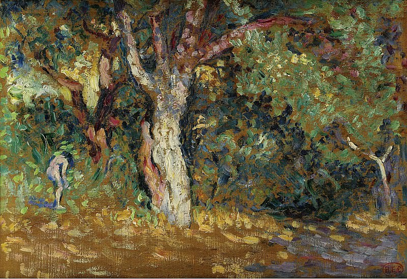 Henri Edmond Cross - Thicket with Female Nude (study). Sotheby’s