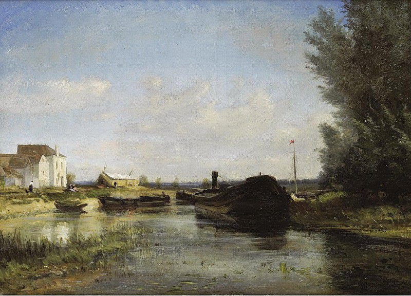 Stanislas Lepine - The Boats, 1869. Картины с аукционов Sotheby’s
