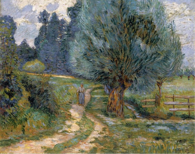 Armand Guillaumin - Walking by the Bank of the Orge, 1889. Картины с аукционов Sotheby’s