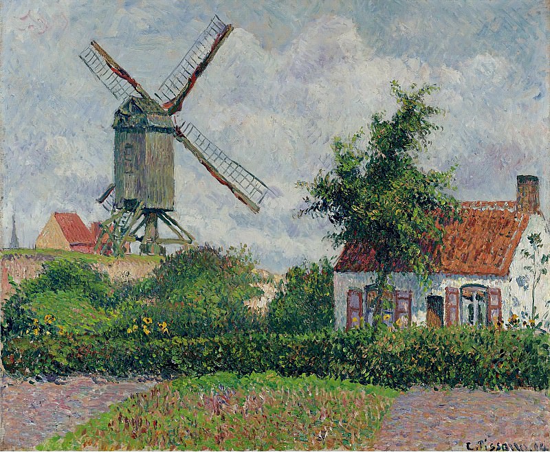 Camille Pissarro - The Windmill at Knokke, 1894. Картины с аукционов Sotheby’s