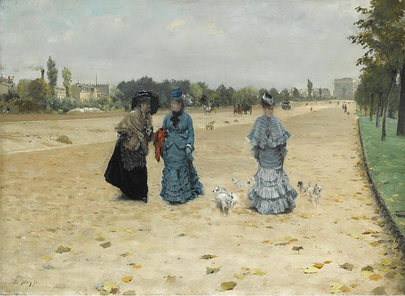 Giuseppe De Nittis - Avenue du Bois in Boulogne, 1874. Sotheby’s