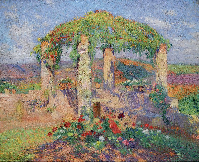 Henri Martin - The Arbour in the West from Marquayrol, Autumns Beginning. Картины с аукционов Sotheby’s