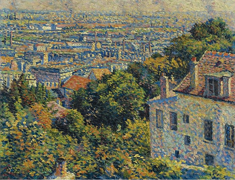 Люс, Максимильен - Montmartre, Cortot Street, View on Saint-Denis, 1900. Картины с аукционов Sotheby’s