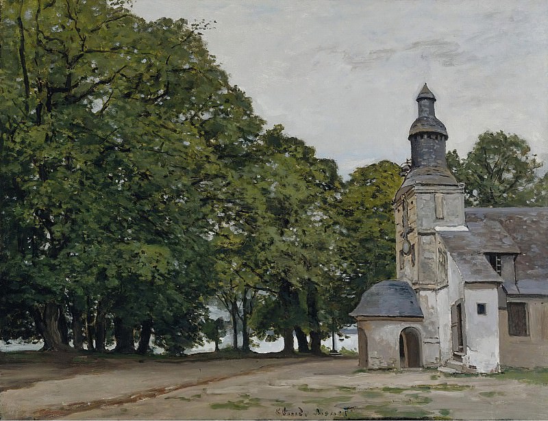 Claude Monet - The Chapel of Notre-Dame-de-Grace, Honfleur, 1864. Картины с аукционов Sotheby’s