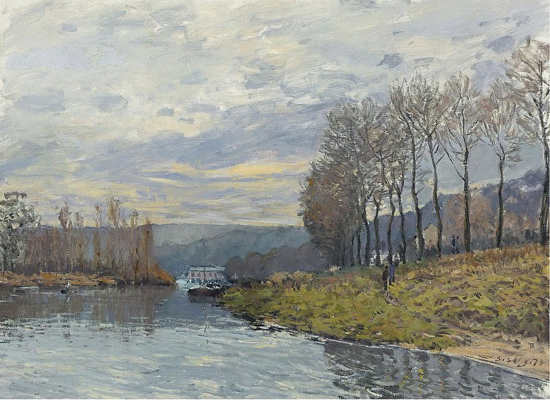 Alfred Sisley - The Seine at Bougival, 1873. Sotheby’s