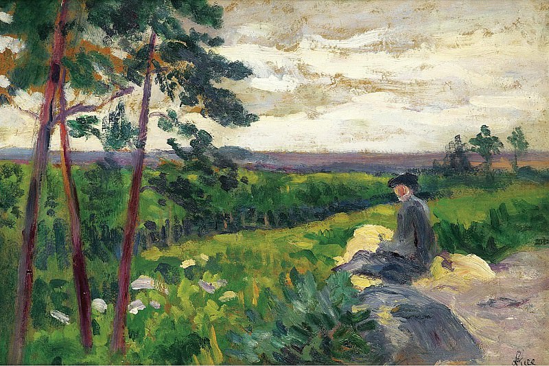 Люс, Максимильен - Landscape of Ile-de-France with a Figure. Картины с аукционов Sotheby’s