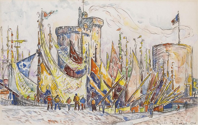 Paul Signac - The Port of La Roshelle, 1920. Sotheby’s