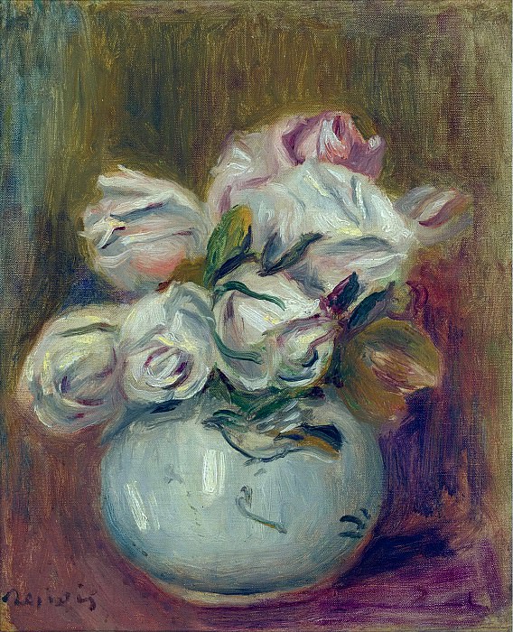 Pierre Auguste Renoir - White Roses. Sotheby’s