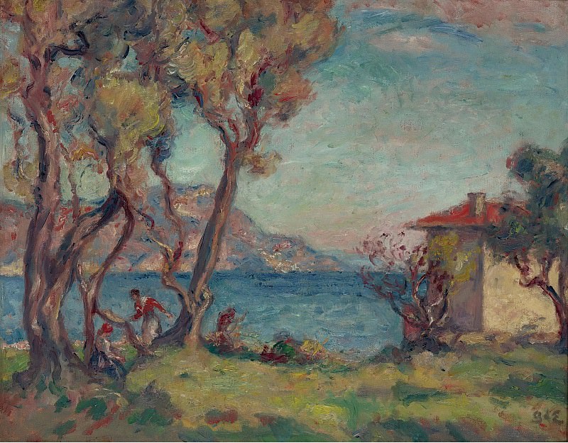 Georges dEspagnat - Little House at the Seashore, 1900. Картины с аукционов Sotheby’s