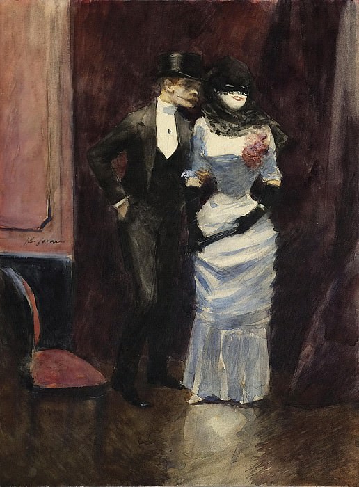 Jean-Louis Forain - At the Masquerade, 1885. Картины с аукционов Sotheby’s