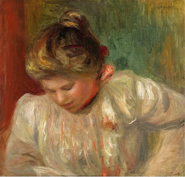 Pierre Auguste Renoir - Bust of a Girl, 1900. Картины с аукционов Sotheby’s
