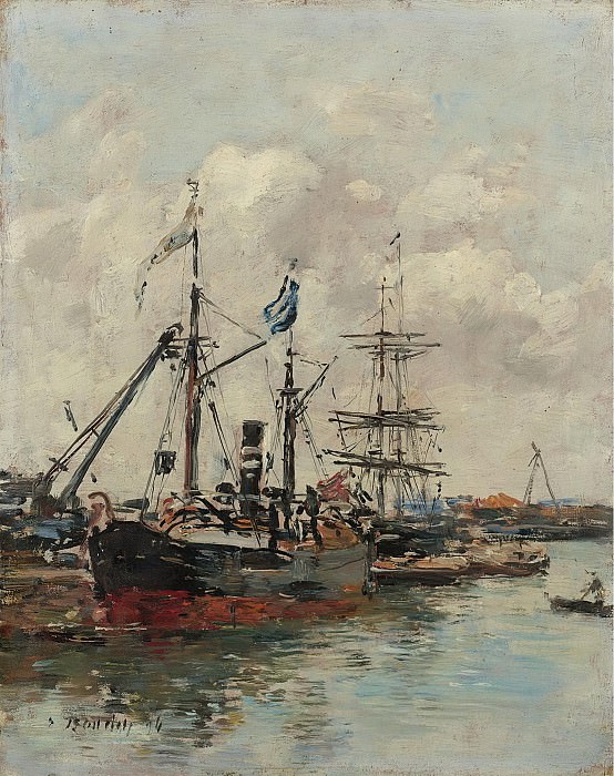 Eugene Boudin - Trouville, the Port, 1894. Sotheby’s