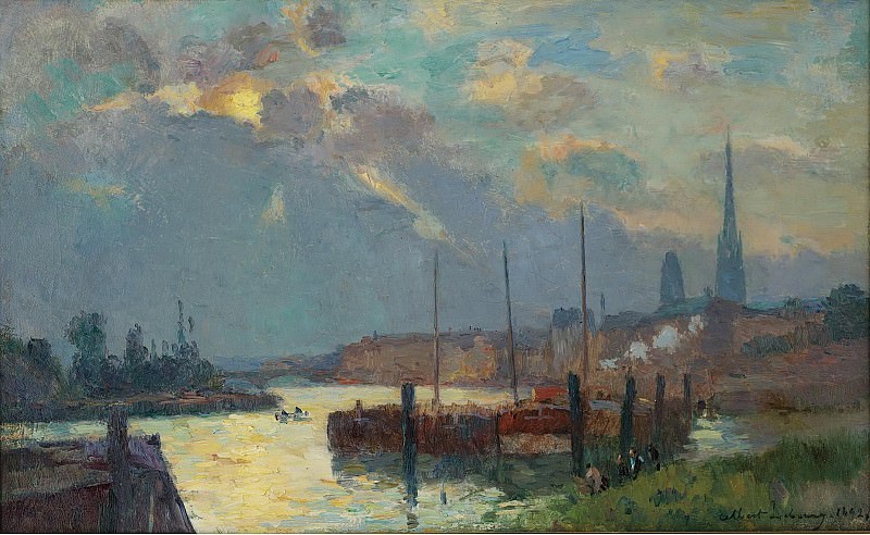 Albert Lebourg - The Port and the Cathedral of Rouen, 1892. Sotheby’s