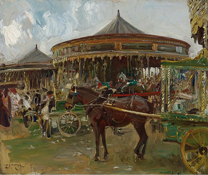 Alfred James Munnings - The Carousel, 1913. Sotheby’s