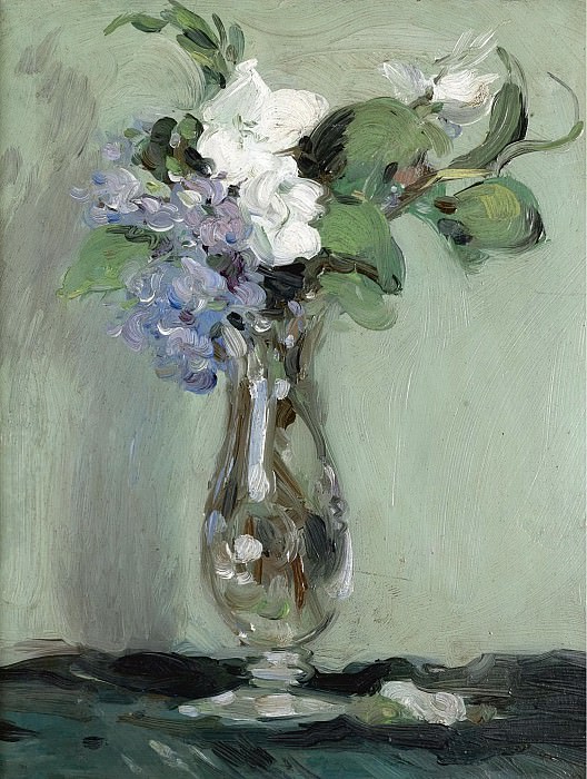 John Duncan Fergusson - Still Life of Primulas in a Glass Vase, 1903. Sotheby’s