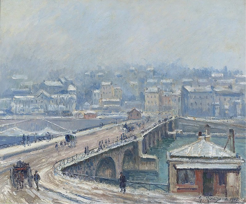 Georges Manzana-Pissarro - The Bridge of Saint-Cloud under the Snow, 1905. Картины с аукционов Sotheby’s