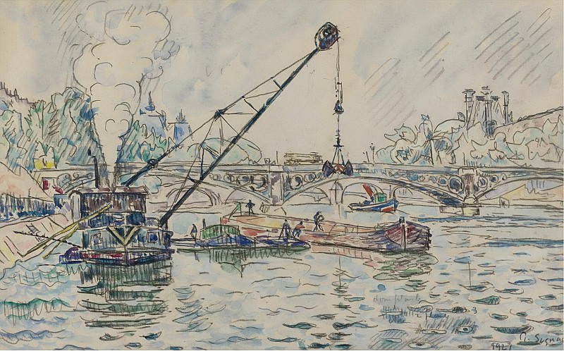 Paul Sgnac - The Port of Carrousel, 1927. Sotheby’s