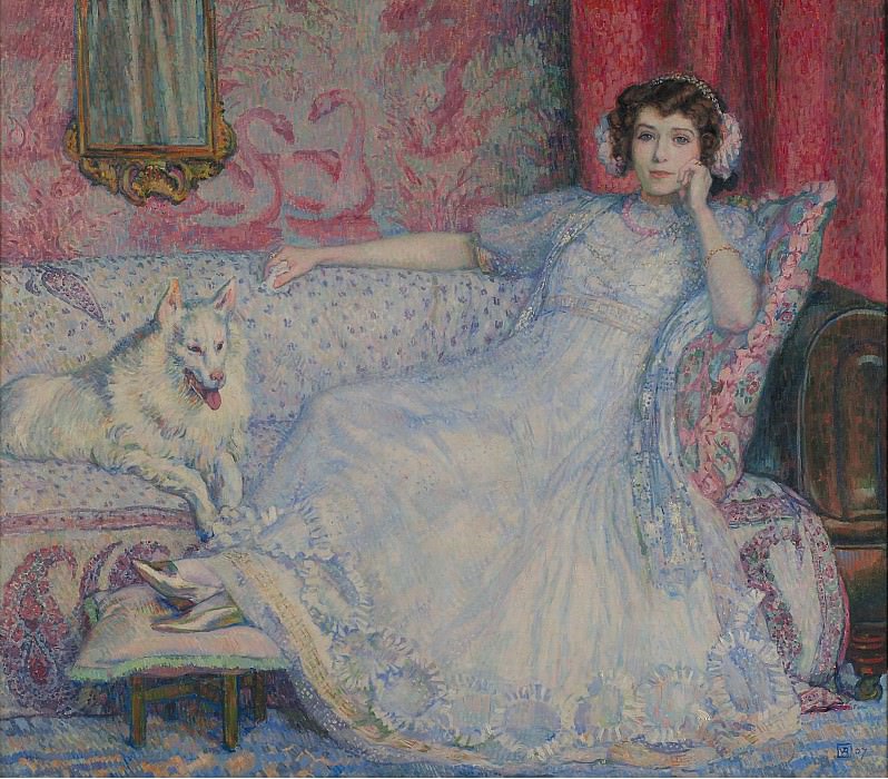 Theo van Rysselberghe - Lady in White (Portrait of Madame Helene Keller), 1907. Sotheby’s