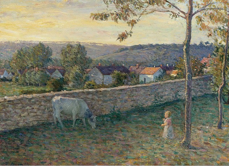 Henri Lebasque - A Child at the Lawn at Pierrefonds, 1896. Картины с аукционов Sotheby’s