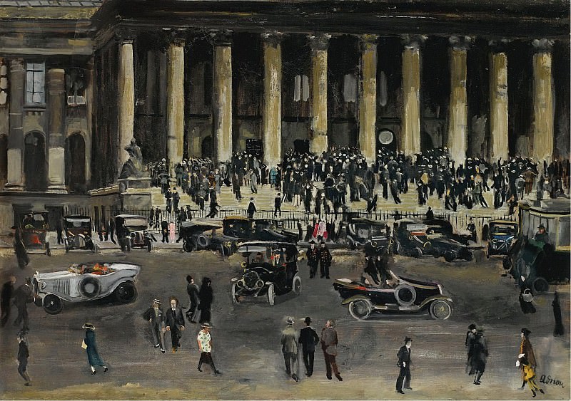 Lucien Adrion - Place de la Bourse. Картины с аукционов Sotheby’s