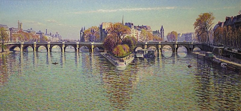 Gustave Cariot - Pont Neuf at Paris (Fine Weather), 1940. Sotheby’s