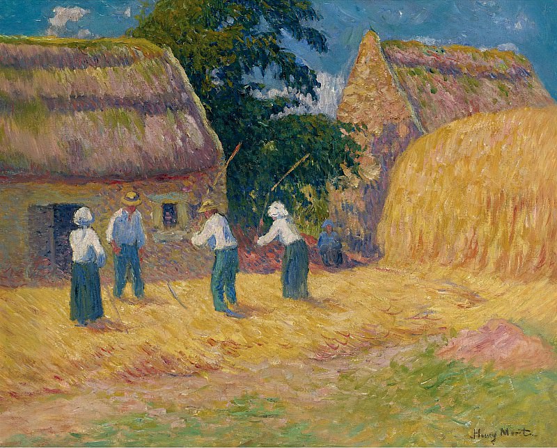 Henry Moret - Threshing of Grain, 1897. Картины с аукционов Sotheby’s