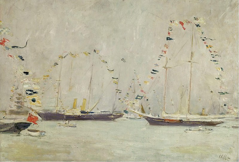 Эллё, Поль Сезар - Yachts with Ensigns. Картины с аукционов Sotheby’s